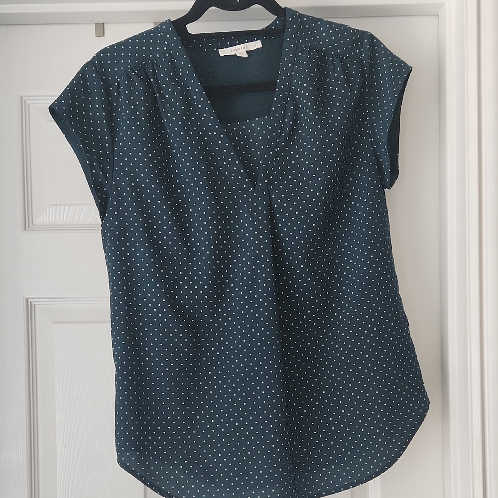 Women's Green Polka Dot Top